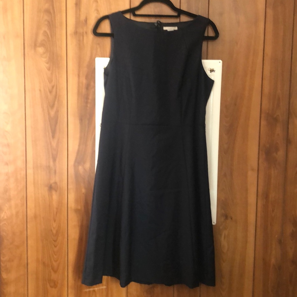 Navy Fit and Flare Dress